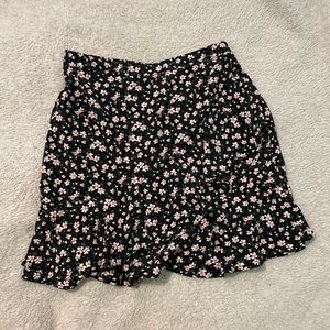 Floral asymmetrical skirt